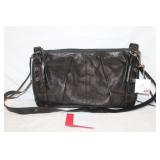 New Black leather Michele hobo bag w/ branded