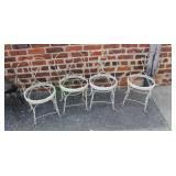 4 Antique Child's Ice Cream Chairs