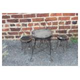 4pcs Antique Ice Cream Doll Set Table & Chairs