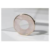 14kt yellow gold Pi/Brooch that features rose