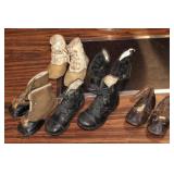 5 Pairs of Antique Baby Shoes