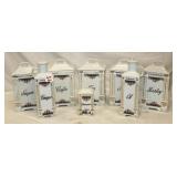 Antique Porcelain Canister Set of 8