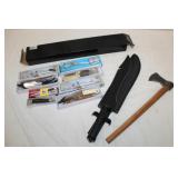 6pcs Knives, Tomahawk, CHipaway, Valley Forge
