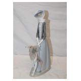 Llardo Porcelain Sculpture 'Lady with Greyhound'
