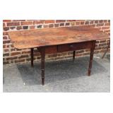 Antique Southern Pine Farm Table w/ Drawer