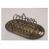 2pc Silverplate Toast Rack and Tray
