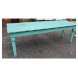 Turquoise Painted Harvest Table
