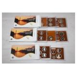 3 US Proof Sets 2015, 2016, 2017 in original boxes