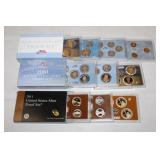 3 US Proof Sets; 2009, 2010, 2011 in original