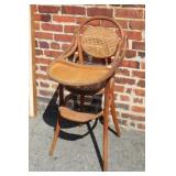 Antique Bentwood Oak High Chair