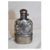 1800's Sterling overlay Flask