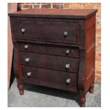 Empire 5 Drawer Mahagony Chest