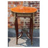 Louis XVI Style 1 drawer table w/brass ormolu