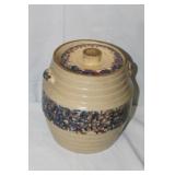 Red Wing Pottery Spongeware 8' tall Cookie Jar