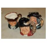 3 Royal Doulton Character Jugs; 'Gone Away' D6531,