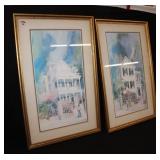 Pair of Signed & Numbered Watercolor Prints