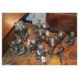 8pc Pigeon Forge Pottery; tallest 7.75'