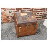 Antique Traveling Trunk w/ F.P.V., N.C. Initials