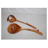 Carved Burlwood Ladels 20' long