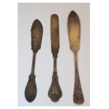 Victorian master butter knives, James
