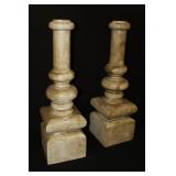 A pair 30' tall floor candle holders