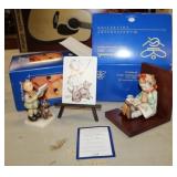 2pcs MJ Hummel Figurines Bookworm, Im Duett