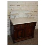 19th Century victorian Walnut Commode Wash Stand