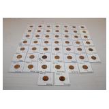 (50) High grade B.U. red wheat cents