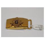 NOS Masonic belt buckle, stamped ' Hayward '