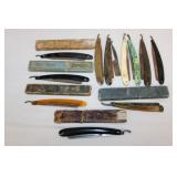 11pcs Vintage Straight Razor Collection