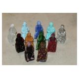 A set of 11 Mosser Art Glass 1982 Performer Clown