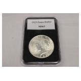 1923 brilliant uncirculated peace dollar