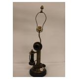Antique Candle Stick Telephone Lamp 1915 Western