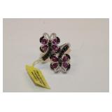 New large sterling butterfly pink and black