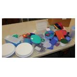 A  large lot of tupperware