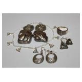 925 sterling lot consisting of 4 pair of earrings