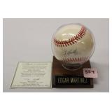 Edgar Martinez ball with certificate