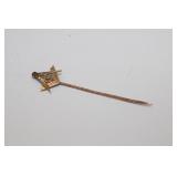 9K Victorian twist Masonic lapel pin