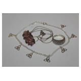 3 - 925 sterling items to include 1 - A ring