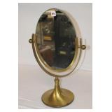 vintage brass dual sided mirror 20' tall