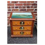 3 Drawer Golf Painted End Table