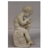 19th C. Italian Carved Alabaster Sculpture of a
