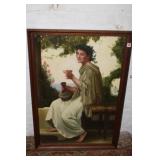 Framed original oil on canva, reproduction 1984