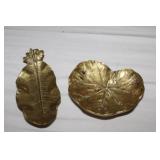 2pc virginia metal crafters lemon leaftray,