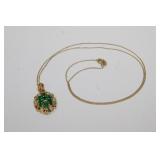 New gold over sterling Tsavorite green garnet
