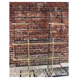 Vintage French Brass Rail Baker's Rack