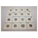 Mercury Dimes 14 coins = 1 oz of silver