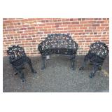 Vintage Cast iron grapevine Loveseat 30'x36'x14',