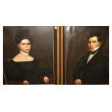 19th Century Folk Art Portiats of a Lady &