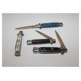 4pcs Vintage Ialtian/German/AKC Switchblades